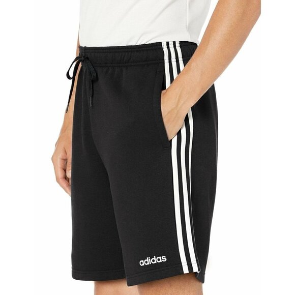 adidas Men's Essentials 3-Stripes Fleece Shorts, Small - Picture 2 of 4